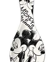 Disney Mickey and Minnie Mouse Sketch Ceramic Spoon Rest, 9 Inches