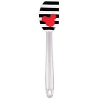 Disney Mickey Mouse Silicone Spatula - Cute Ear Design with Stripes and Clear Handle - 11 in